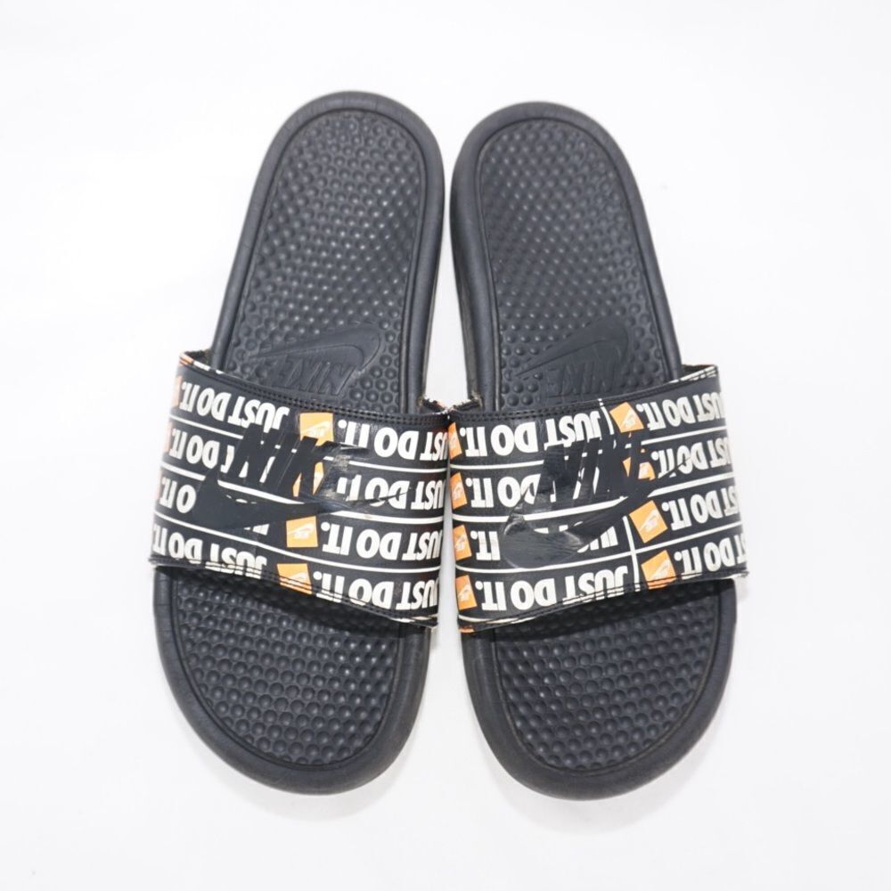 Nike Black 'Just Do It' Slide Sandals, Size 12